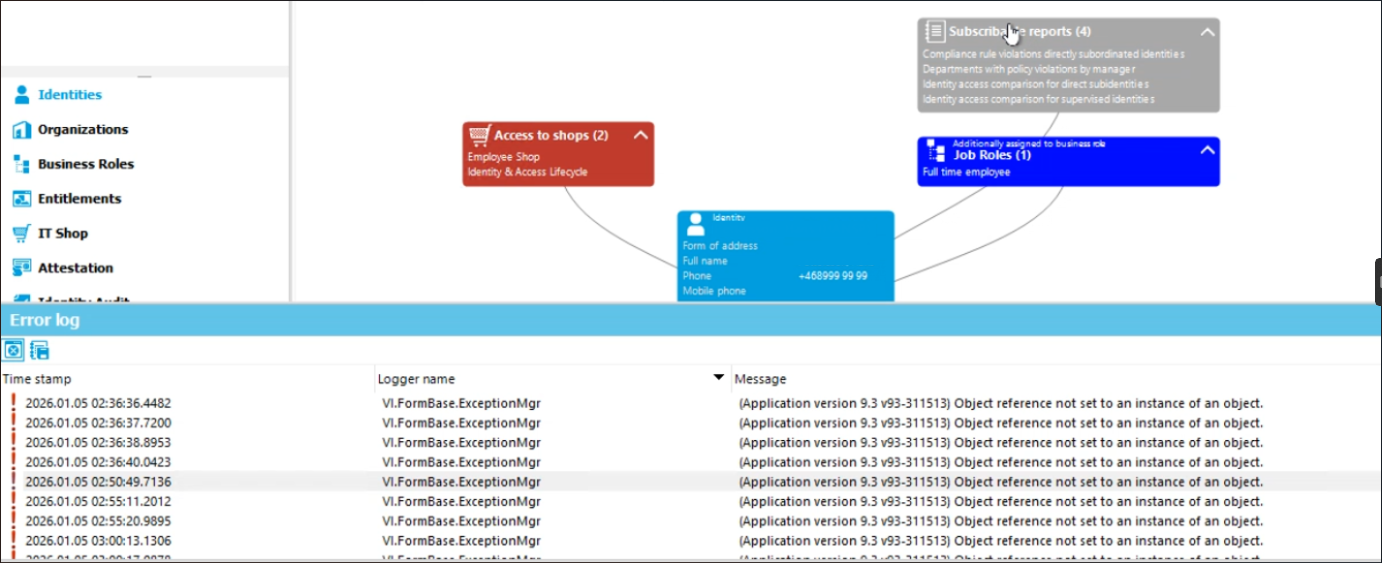 Exceptions generating